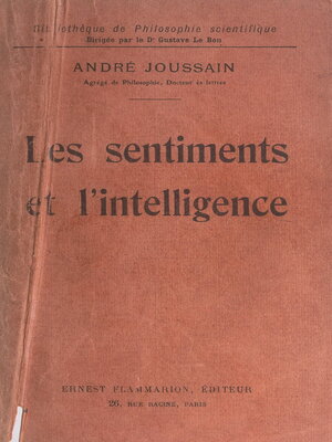 cover image of Les sentiments et l'intelligence